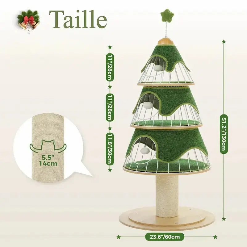 Arbre à chat sapin de Noël