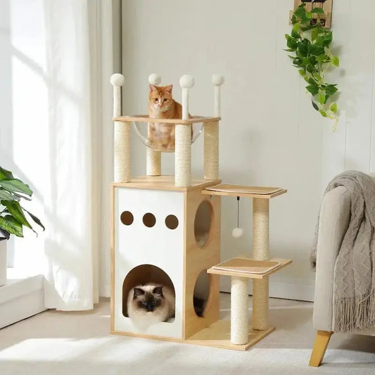 Arbre à chat en bois