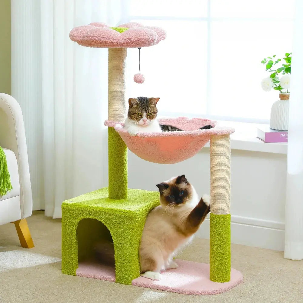 Arbre à chat fleur - Design unique Griffe d'Amour