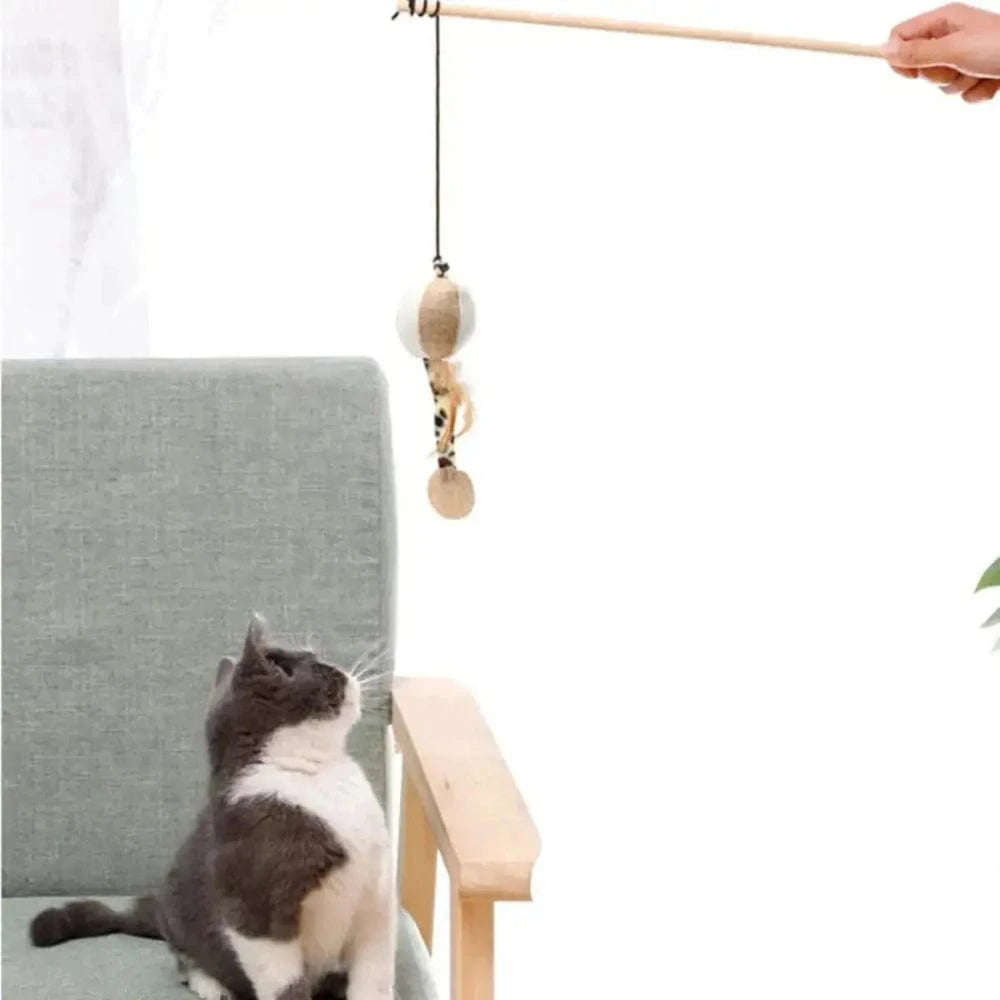 Baguette magique chat en bois - Griffe d'Amour