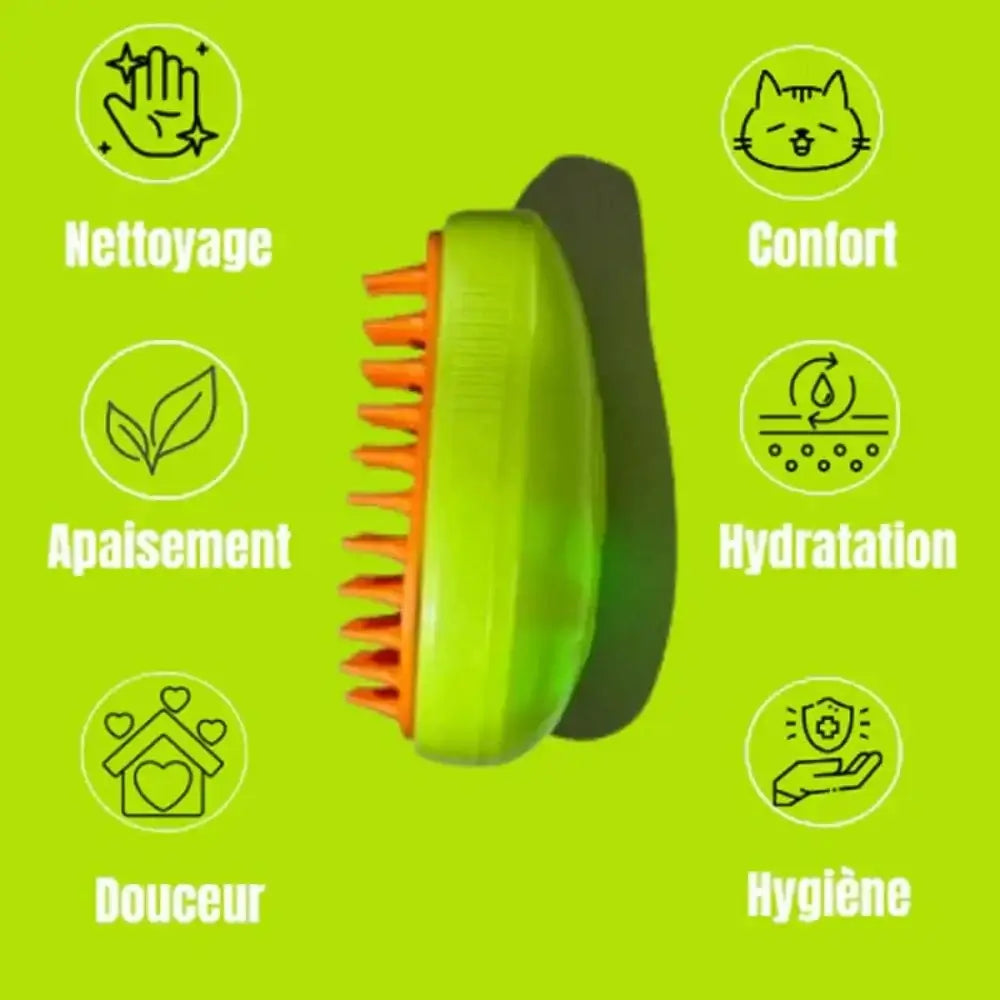 Brosse vapeur pour chat - Griffe d'Amour