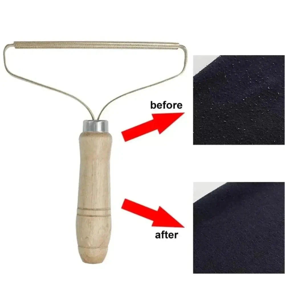 Brosse anti-poils chat en bois - Élimine les poils sans effort Griffe d'Amour