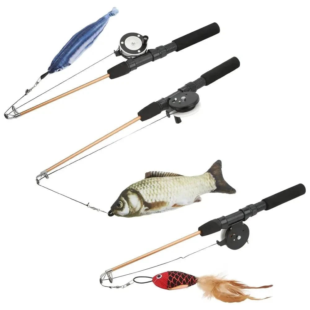 Canne à pêche chat - Divertit et stimule votre félin Griffe d'Amour