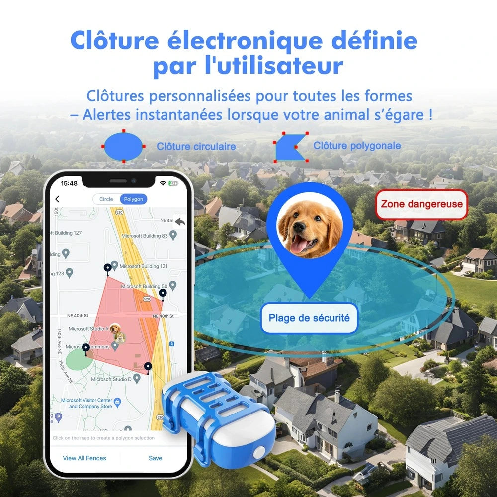 Collier gps chat avec abonnement - Suivi en temps réel Griffe d'Amour