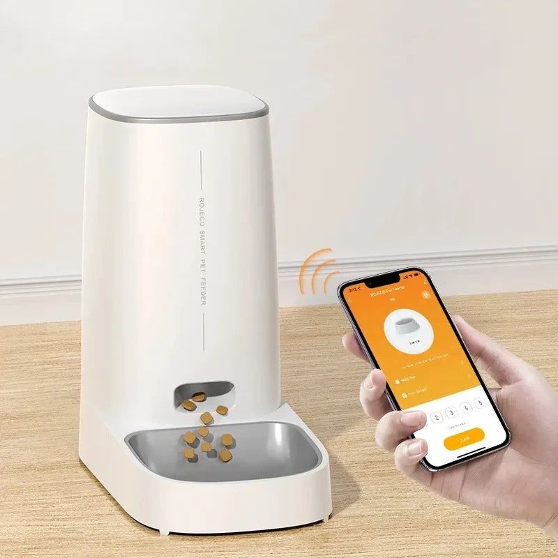Distributeur de croquettes automatique Wi-Fi avec réservoir 4L Griffe d'Amour