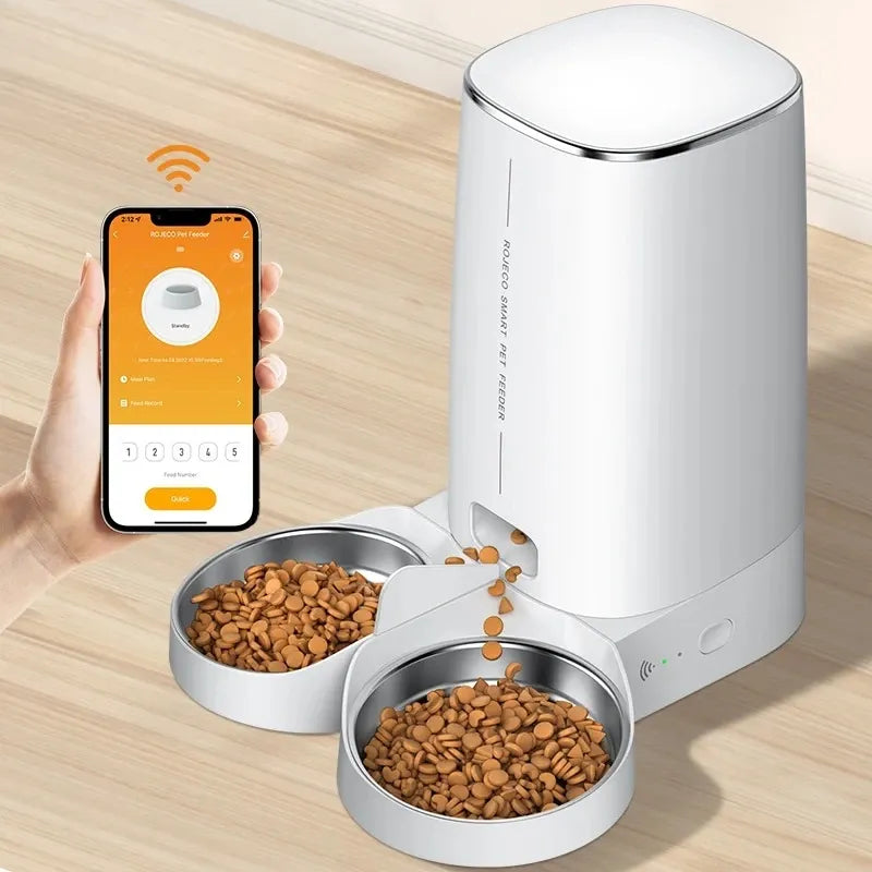 Distributeur de croquettes automatique Wi-Fi avec réservoir 4L Griffe d'Amour