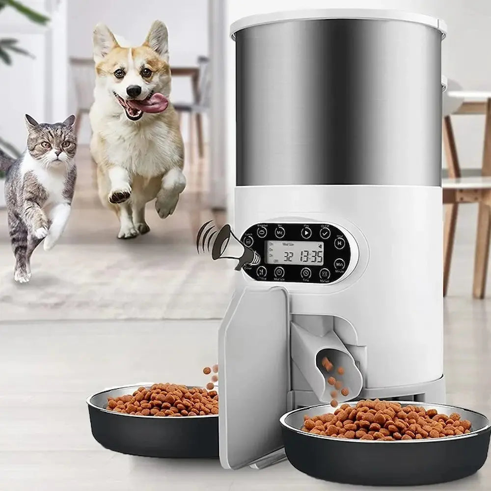 Distributeur automatique de croquettes pour 2 chats Griffe d'Amour