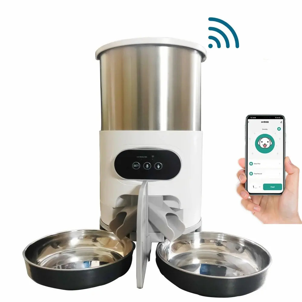 Distributeur automatique de croquettes pour 2 chats Griffe d'Amour