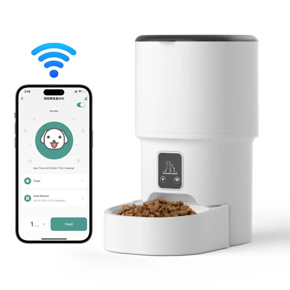 Distributeur de croquettes intelligent pour chat Griffe d'Amour