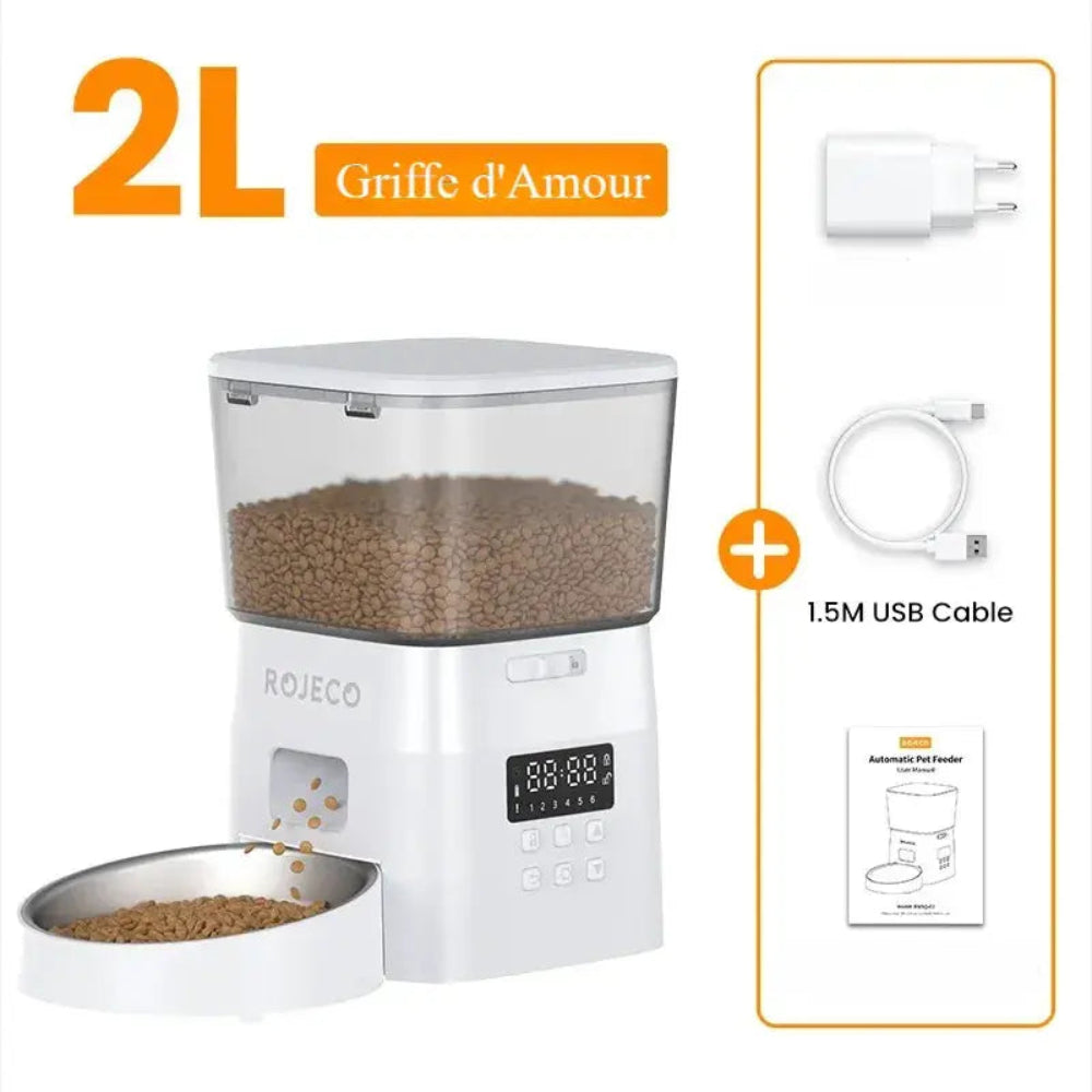 Distributeur de croquettes pour chat connecté - Griffe d'Amour