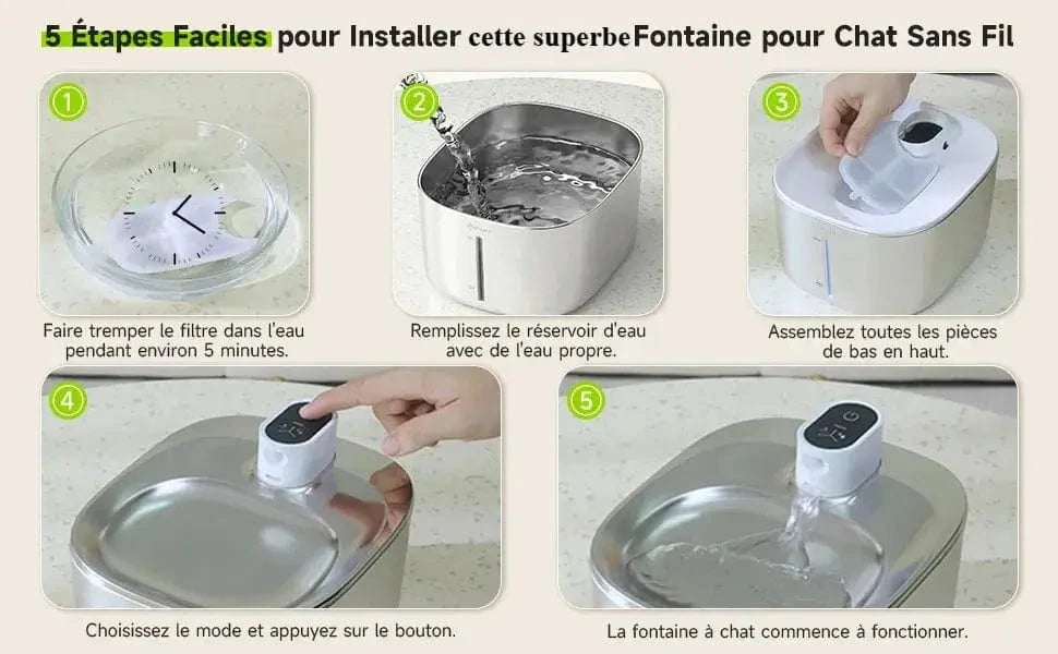 Fontaine à eau chat 4L - Griffe d'Amour