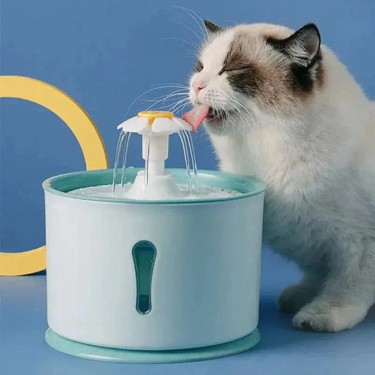 Fontaine à eau chat fleur - Griffe d'Amour