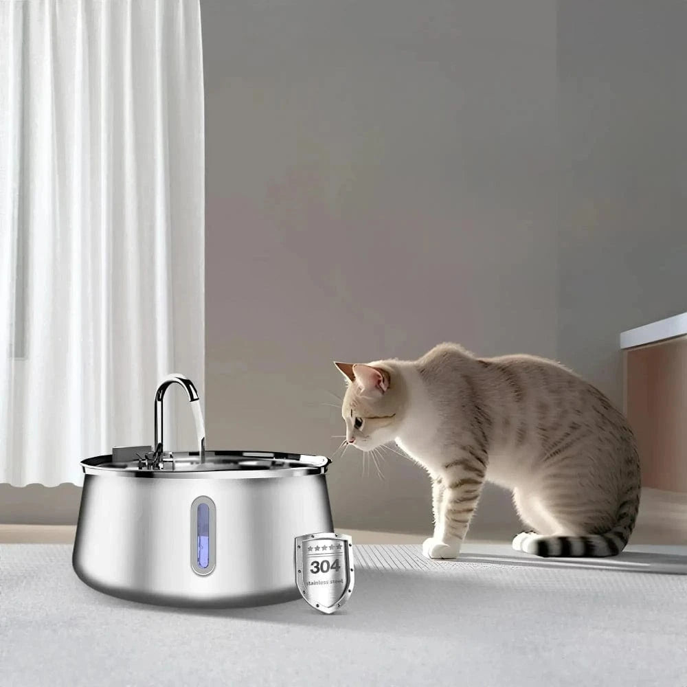 Fontaine à eau chat inox Griffe d'Amour