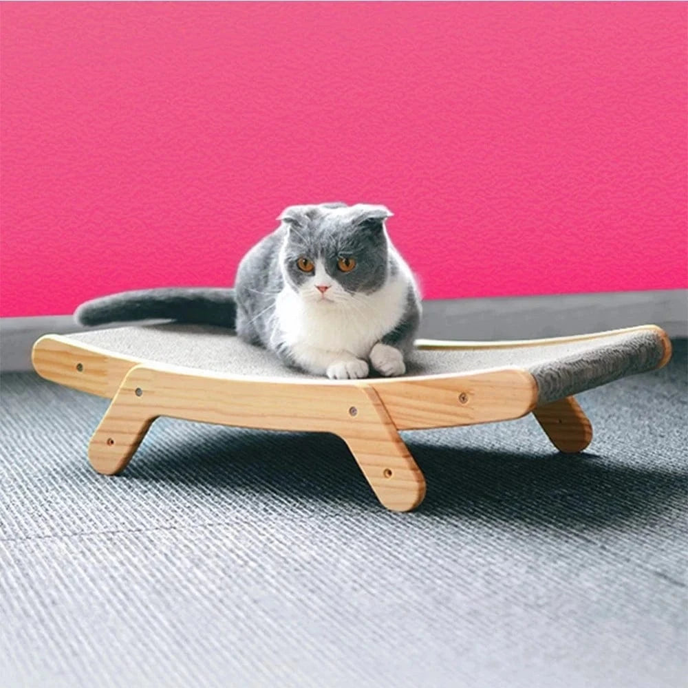 Griffoir en bois pour chat - Griffe d'Amour