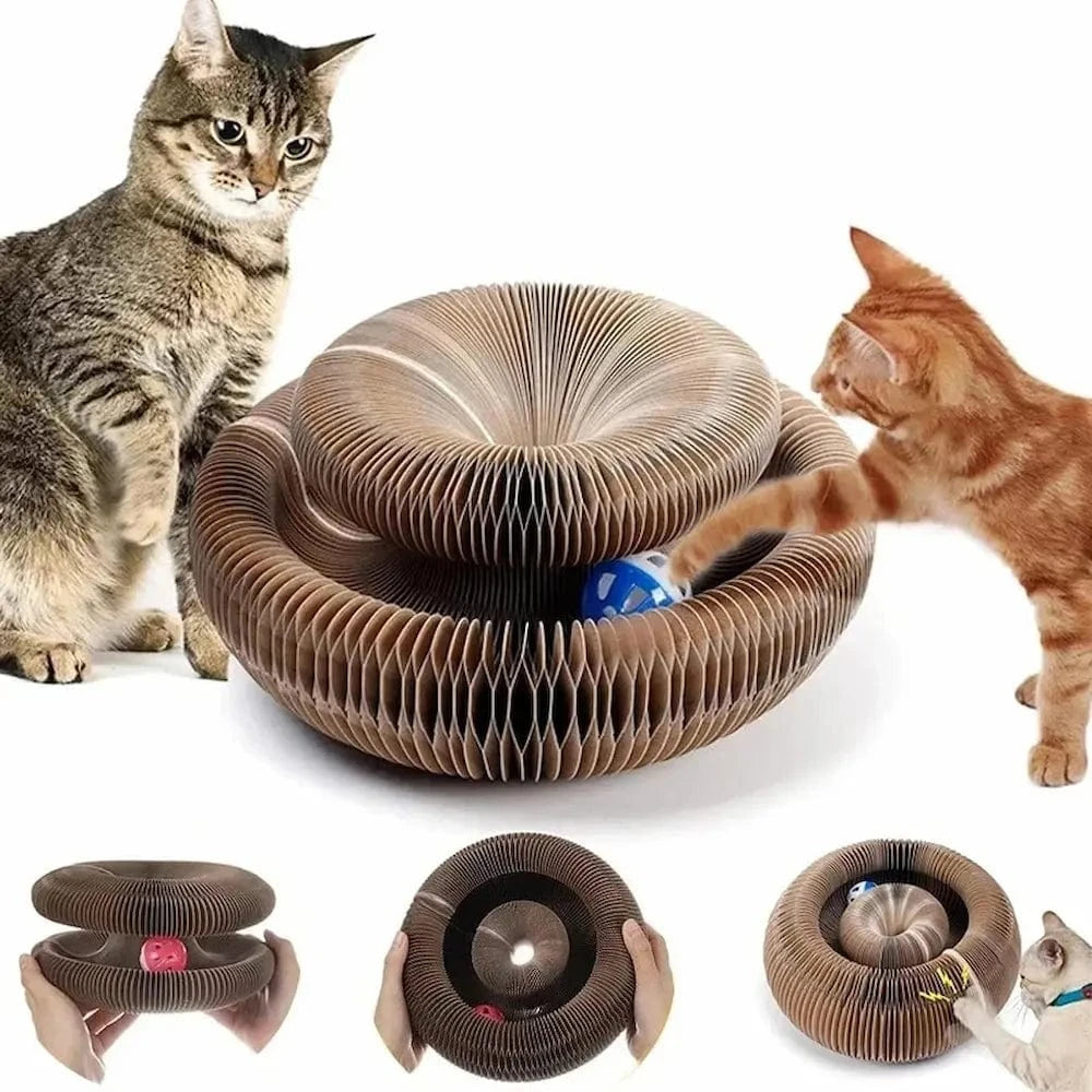 Jouet griffoir chat avec balle - Griffe d'Amour