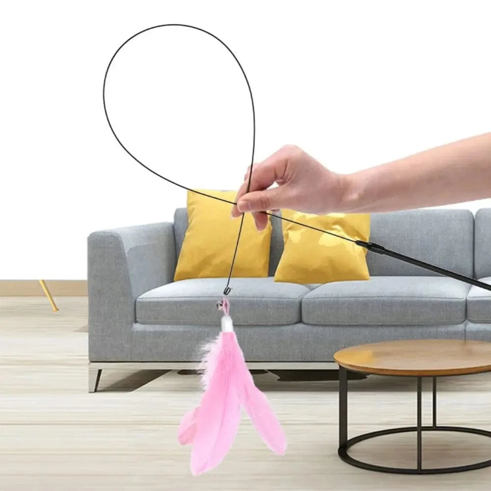 Jouet pour chat plume à ventouse - Griffe d'Amour