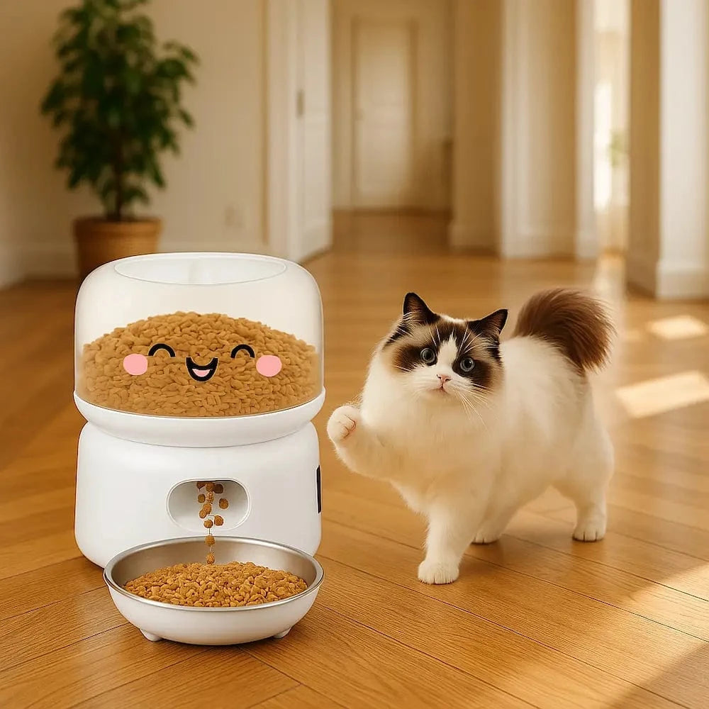 Mangeoire automatique pour chat - Double alimentation Griffe d'Amour
