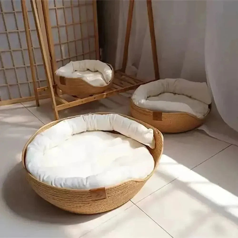 Panier chat bambou - Griffe d'Amour