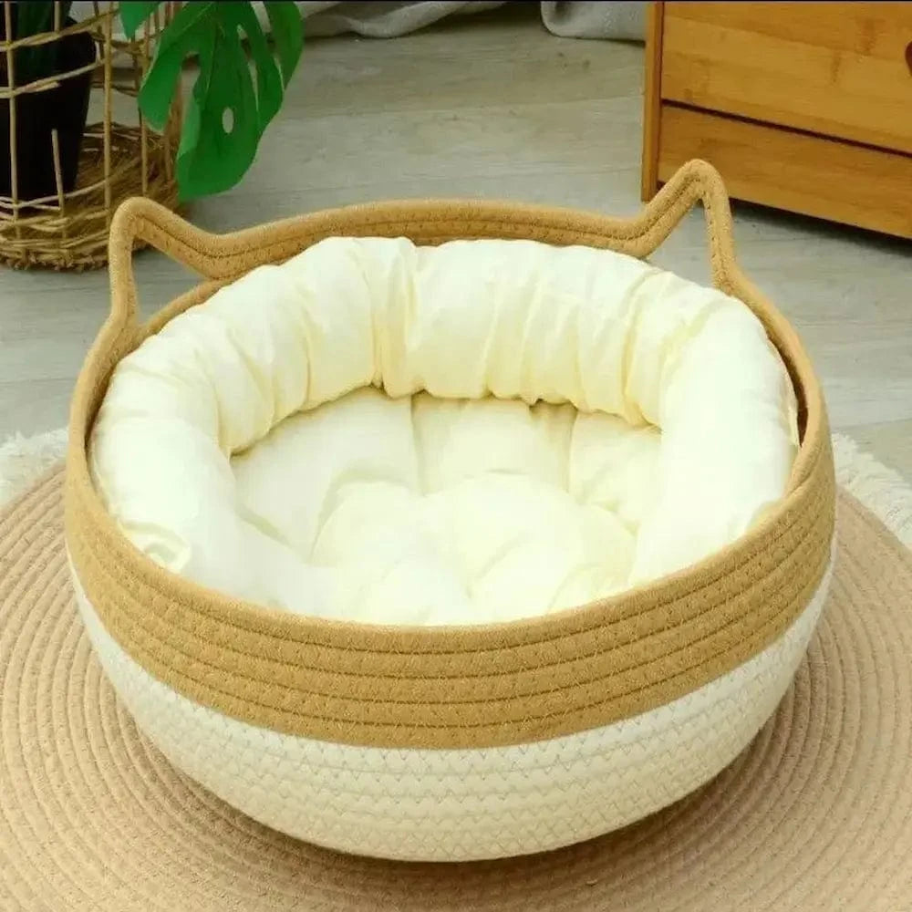 Panier en osier pour chat - Griffe d'Amour