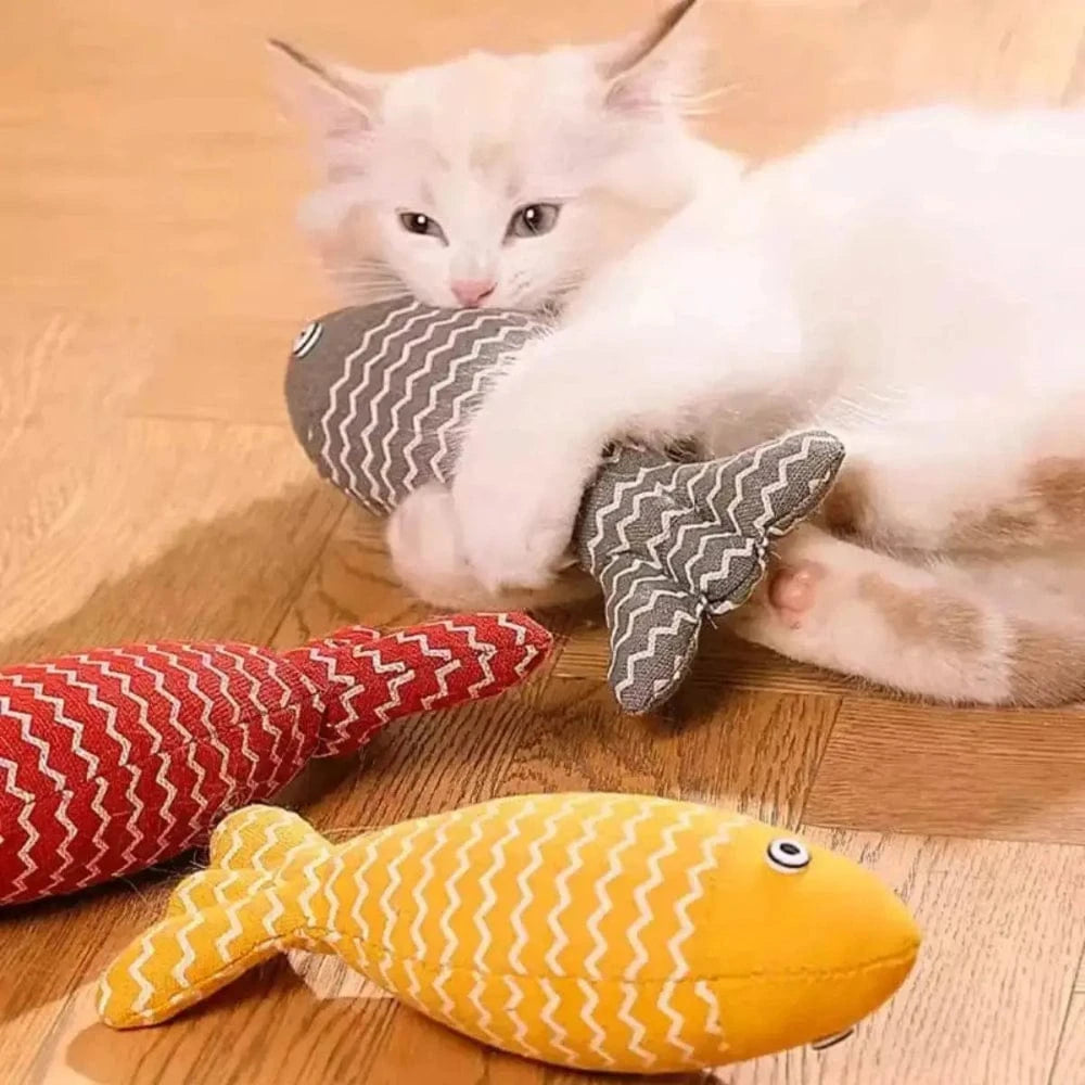 Peluche poisson herbe a chat - Griffe d'Amour