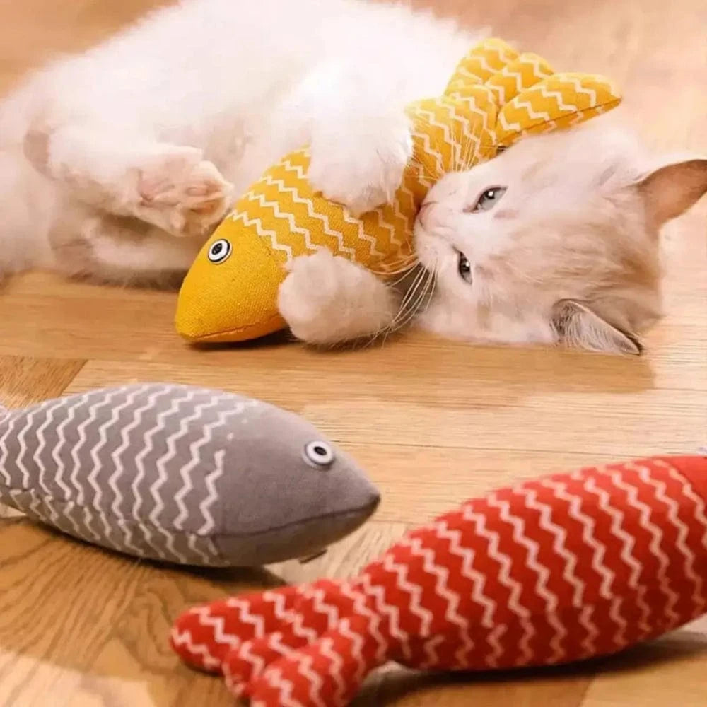 Peluche poisson herbe a chat - Griffe d'Amour