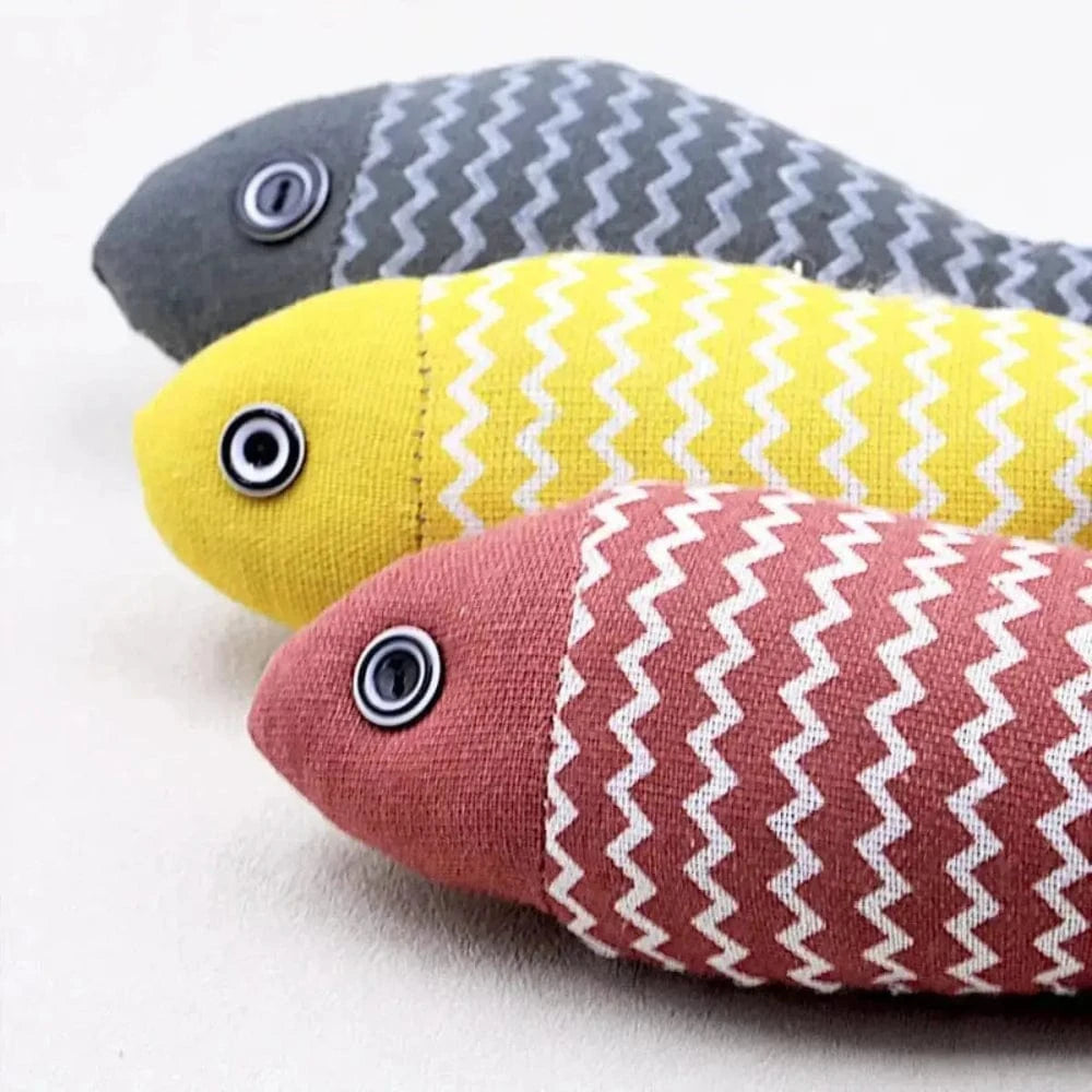 Peluche poisson herbe a chat - Griffe d'Amour