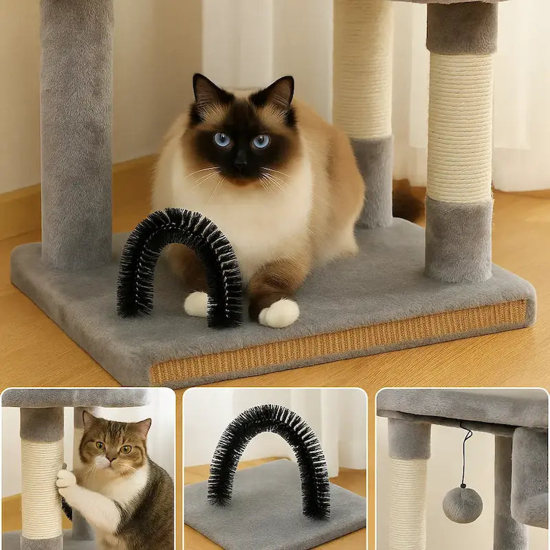 Arbre à chat avec jouet