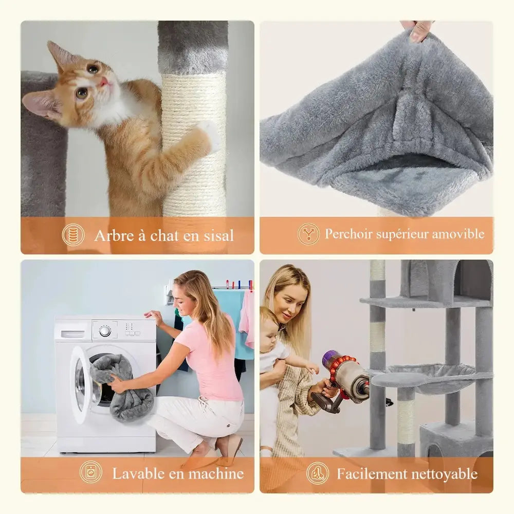 Arbre à Chat XXL - Idéal grands chats Griffe d'Amour