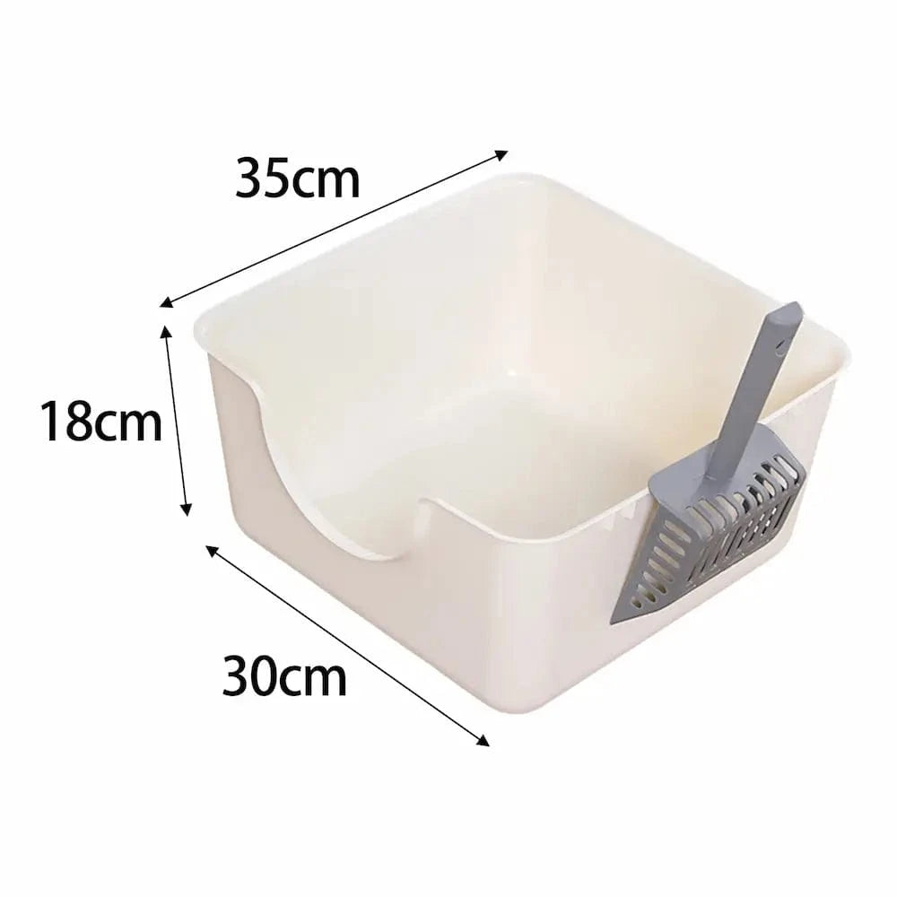 Bac à litière largeur 35 cm - Compact et anti-projections Griffe d'Amour