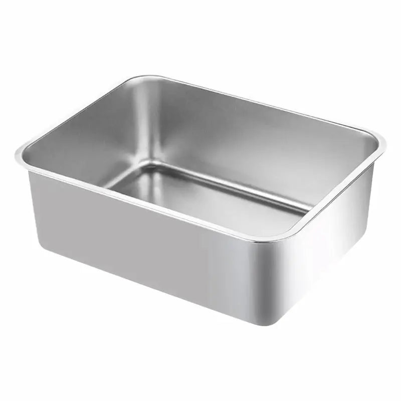 Bac à litière rectangle en inox