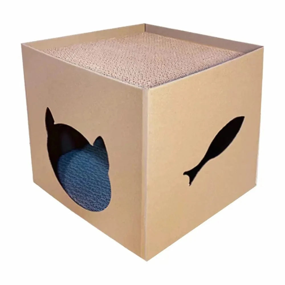 Boîte à gratter chat design - Protège vos meubles avec style Griffe d'Amour