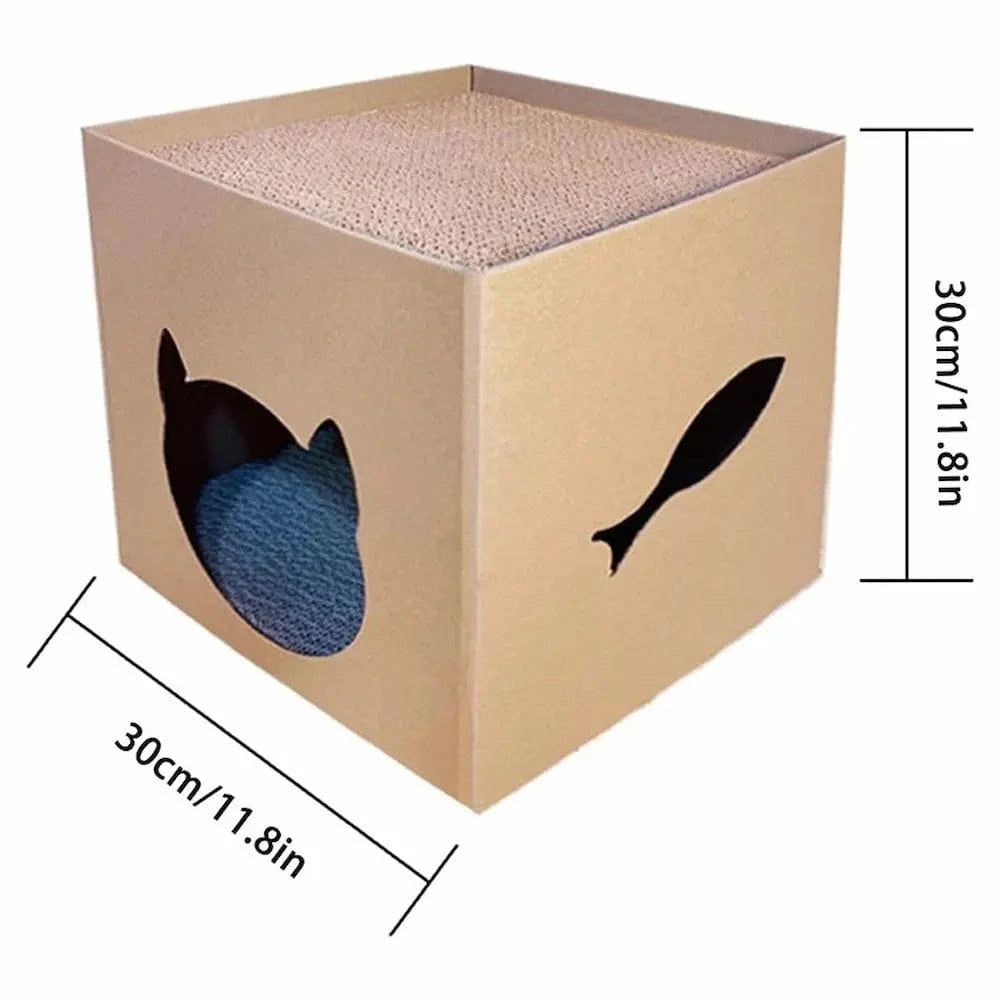 Boîte à gratter chat design - Protège vos meubles avec style Griffe d'Amour