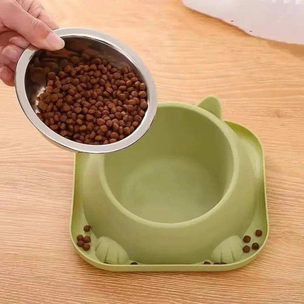 Bol chaton surélevé 15° - Aide à la digestion Griffe d'Amour