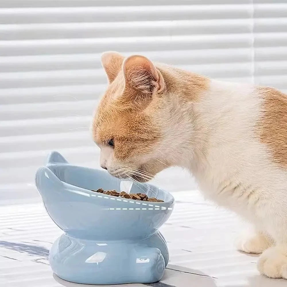 Bol en céramique pour chat - Réduit les vomissements Griffe d'Amour