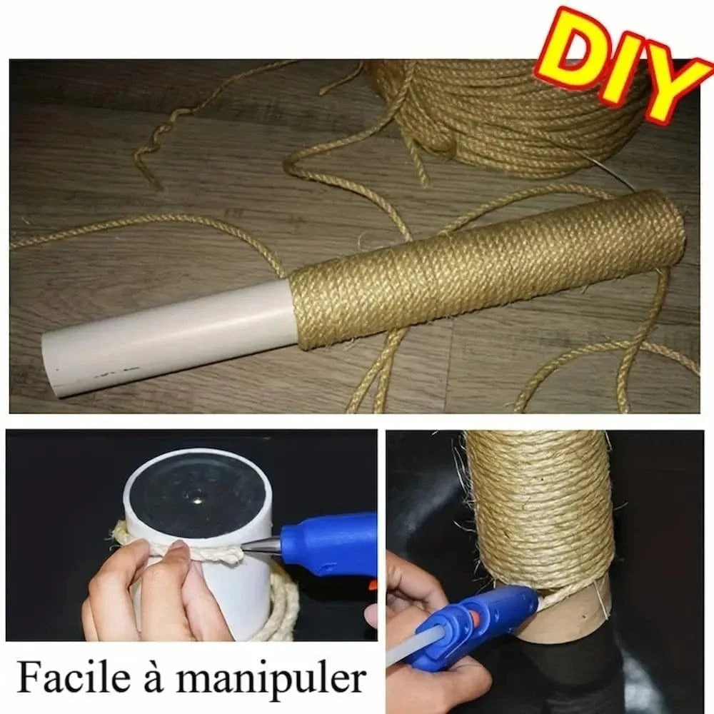 Corde en sisal 10m - Réparez facilement vos griffoirs Griffe d'Amour