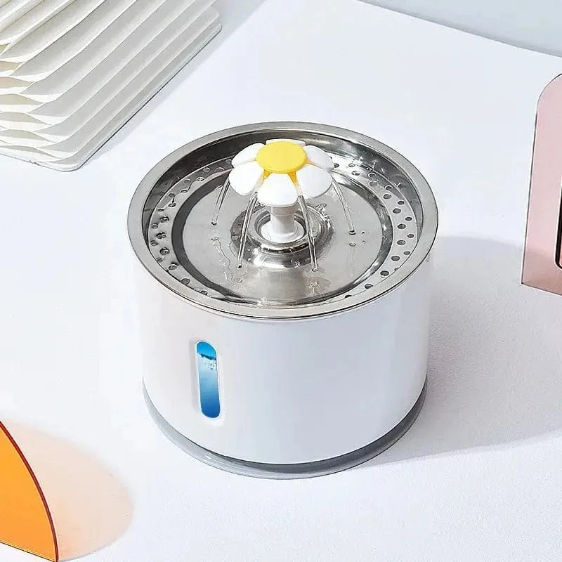 Fontaine à eau pour chat acier inoxydable - Eau fraîche Griffe d'Amour