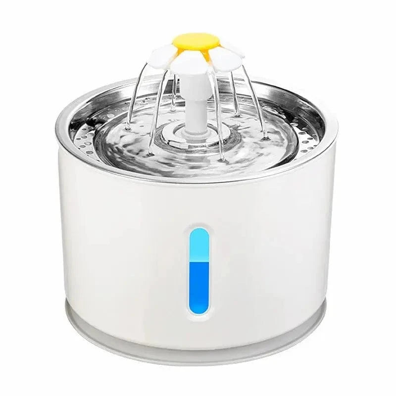Fontaine à eau pour chat acier inoxydable - Eau fraîche Griffe d'Amour