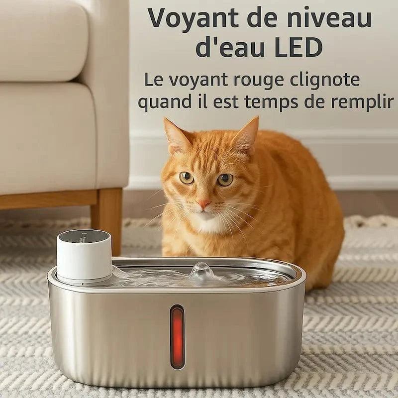Fontaine sans fil à piles pour chat - Hydratation libre et durable Griffe d'Amour
