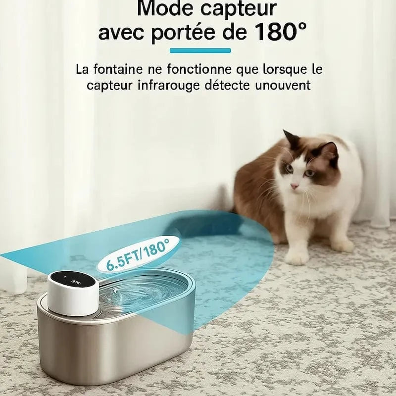 Fontaine sans fil à piles pour chat - Hydratation libre et durable Griffe d'Amour