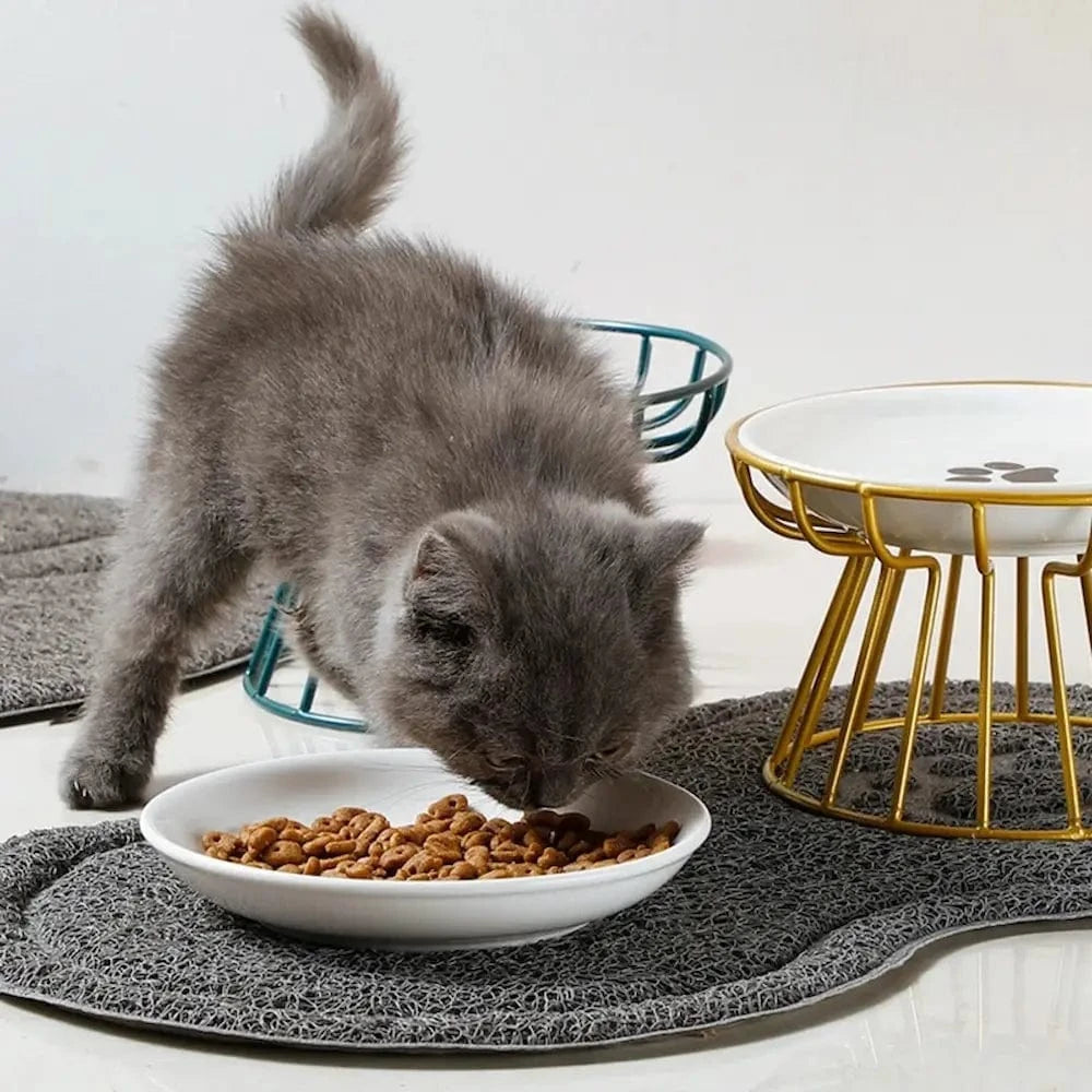 Gamelle chat céramique surélevée - Confort et posture optimale Griffe d'Amour