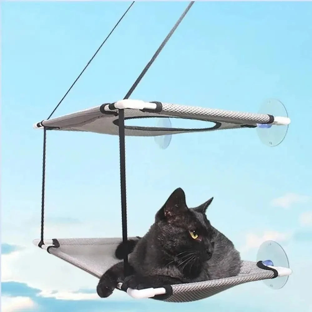 Hamac double pour chat - Repos en hauteur, 2 niveaux spacieux Griffe d'Amour