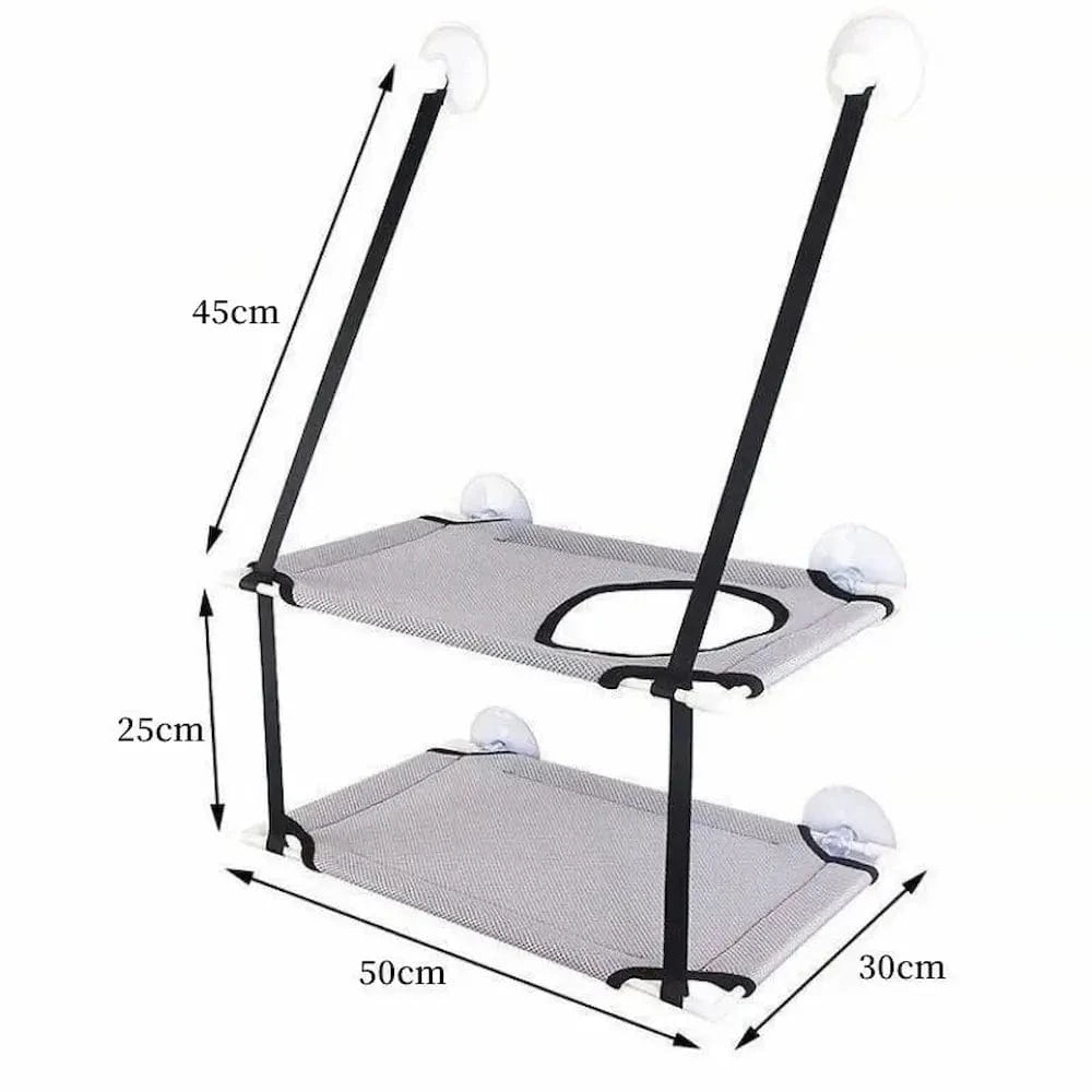 Hamac double pour chat - Repos en hauteur, 2 niveaux spacieux Griffe d'Amour