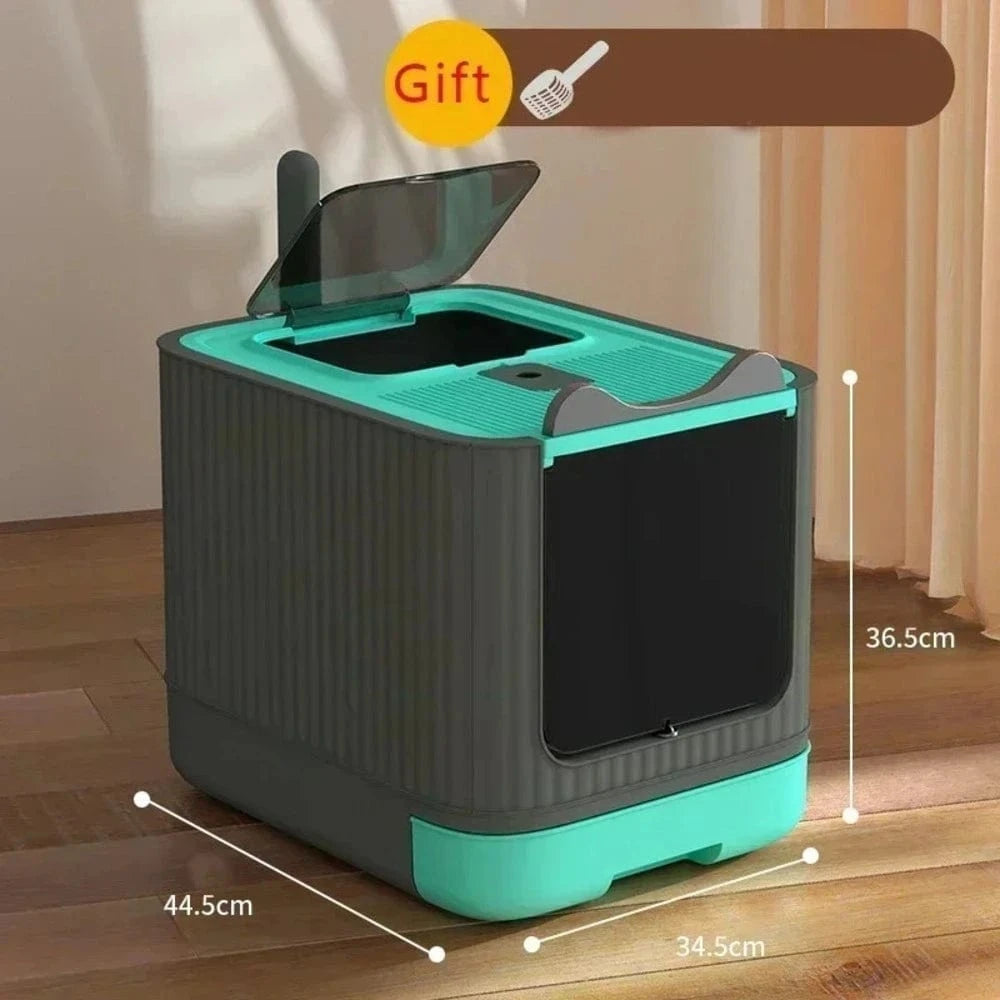 Maison de toilette pliable pour chat - Gain de place et hygiène Griffe d'Amour
