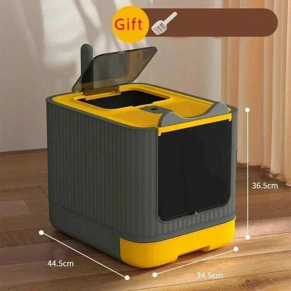 Maison de toilette pliable pour chat - Gain de place et hygiène Griffe d'Amour