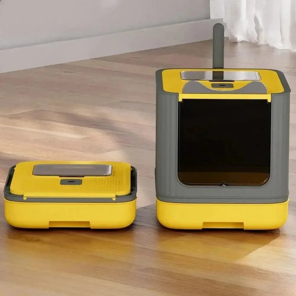 Maison de toilette pliable pour chat - Gain de place et hygiène Griffe d'Amour