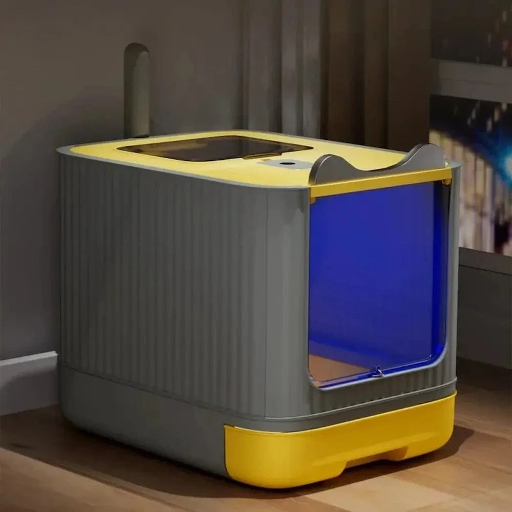 Maison de toilette pliable pour chat - Gain de place et hygiène Griffe d'Amour