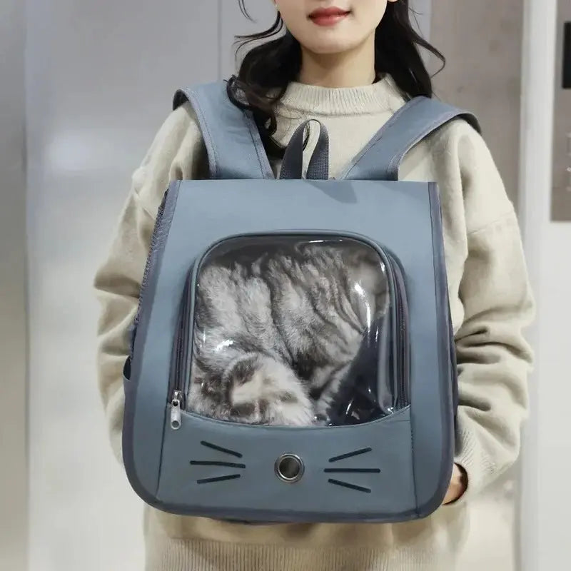 Sac à dos chat transparent