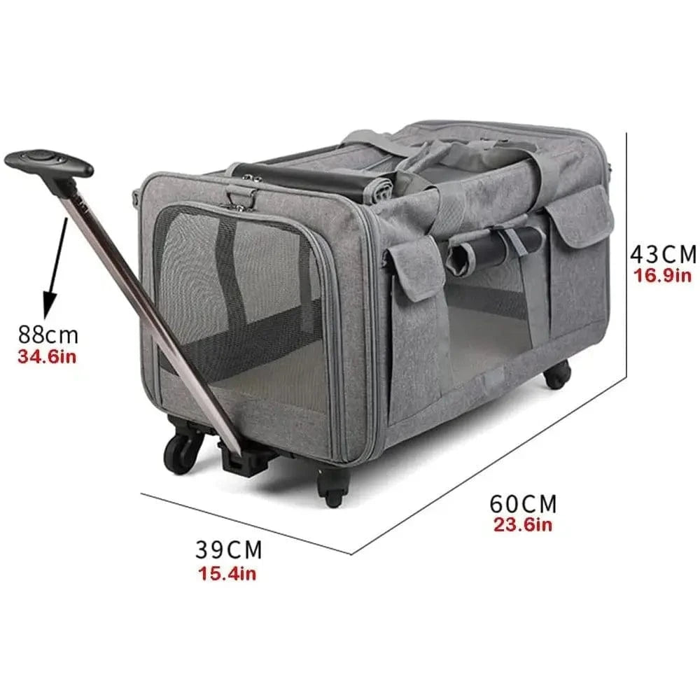 Sac de transport à roulettes pour chat Griffe d'Amour