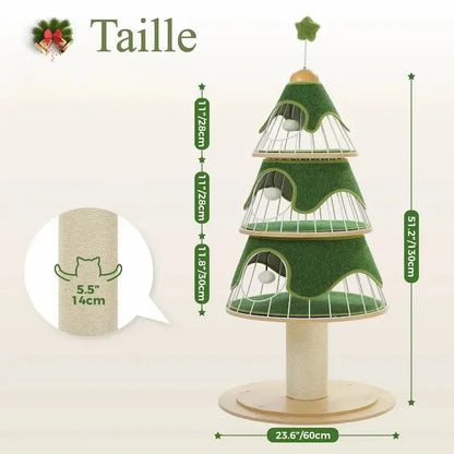 Arbre à chat sapin de Noël