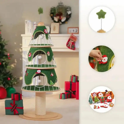 Arbre à chat sapin de Noël